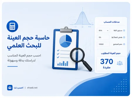 حاسبة حجم العينة للبحث العلمي